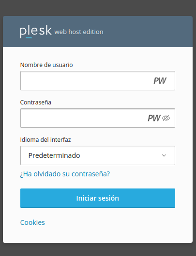 Acceder al Plesk para instalar PrestaShop